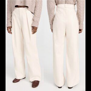 MOTHER Cream Wide Leg Pants